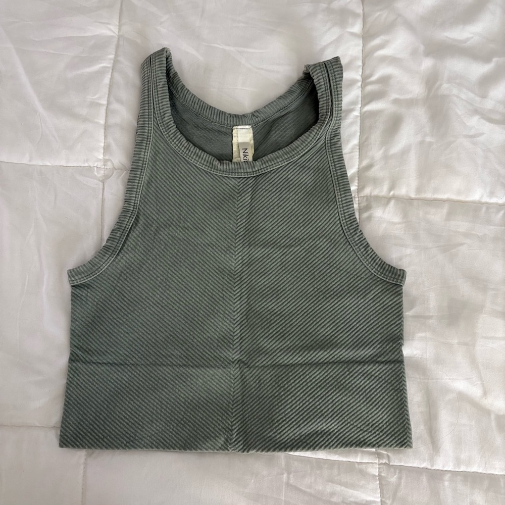 Nikibiki Olive Ribbed Tank Top